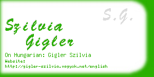 szilvia gigler business card